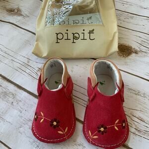 Pipit Flower soft suede shoes